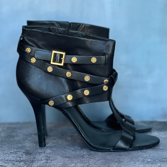Tory Burch black studded leather booties - Picture 4 of 8